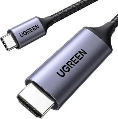 UGREEN USB C to HDMI Cable (4K@60Hz) 10FT, Type C to HDMI Adapter Thunderbolt 4/3 to HDMI for Home Office Compatible with iPhone 17 Pro Max, MacBook Pro Air iPad Pro, XPS, Galaxy S25, Steam Deck