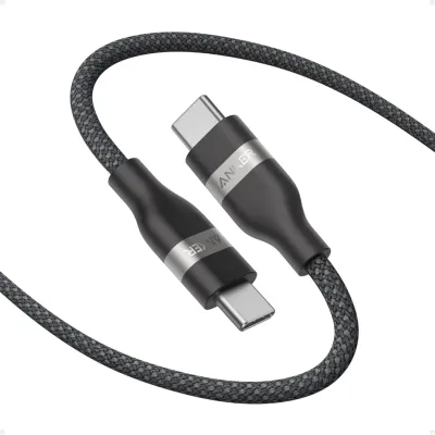 Anker Nano USB C Cable, 240W Flexible Multi-Color Braided Cord, Fast Charging Type C Charger for iPhone 17 Series, MacBook Pro and More (Black, 10ft)
